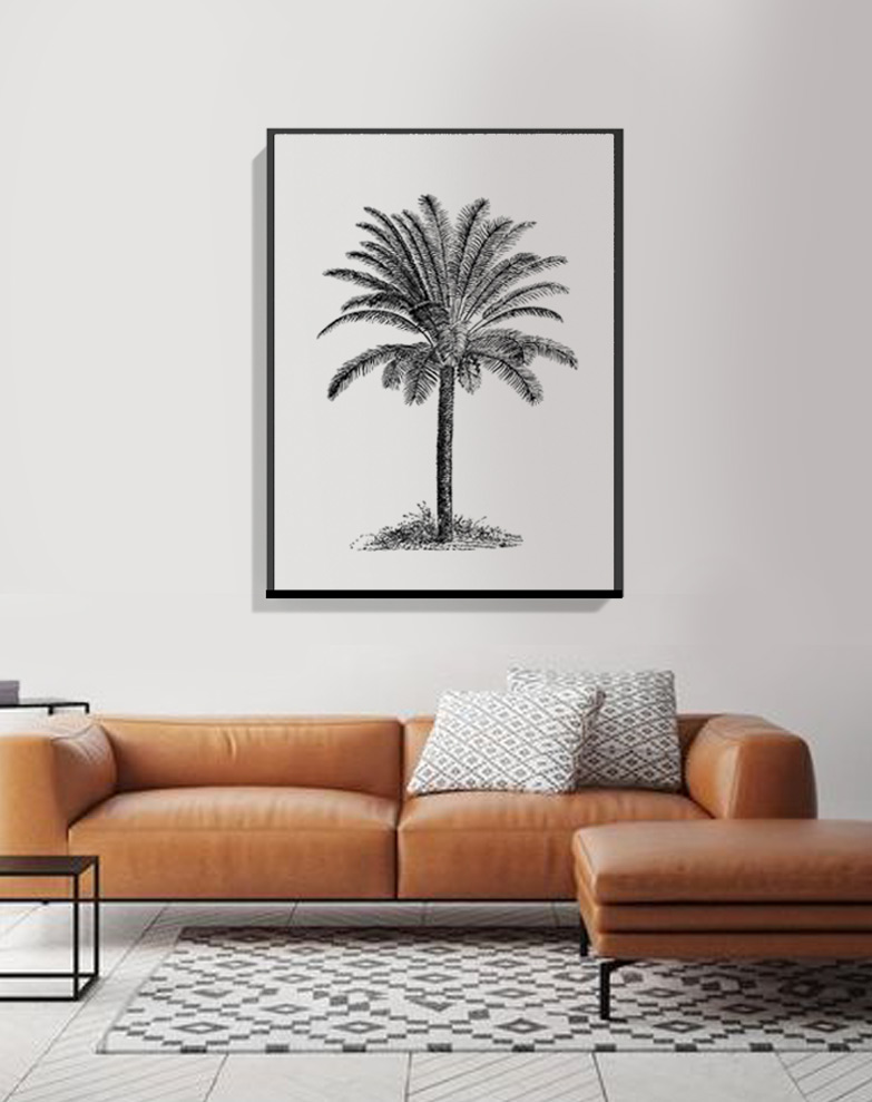 strejke æstetisk Senatet Vintage Palm Tree 2 Drawing Art Print – Tonya Seiler | Art