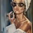 audrey Hepburn oil painting