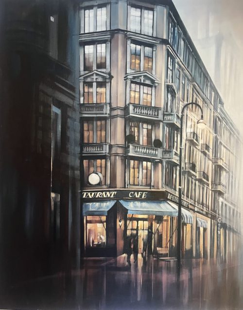 paris cafe painting