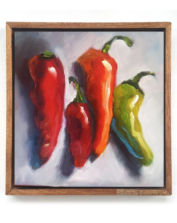 chillies oil painting