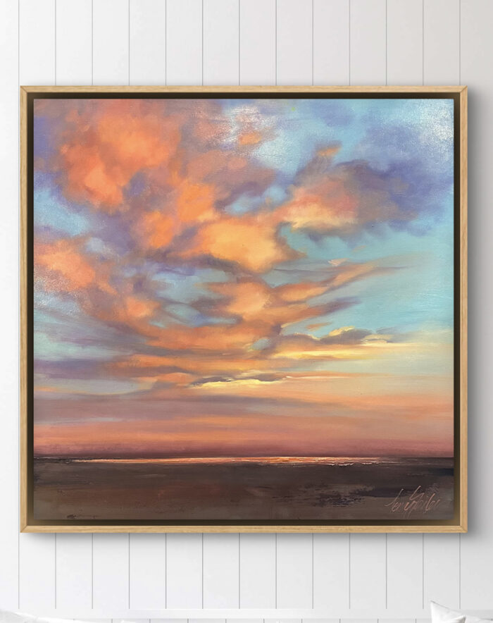 sunset sky oil painting