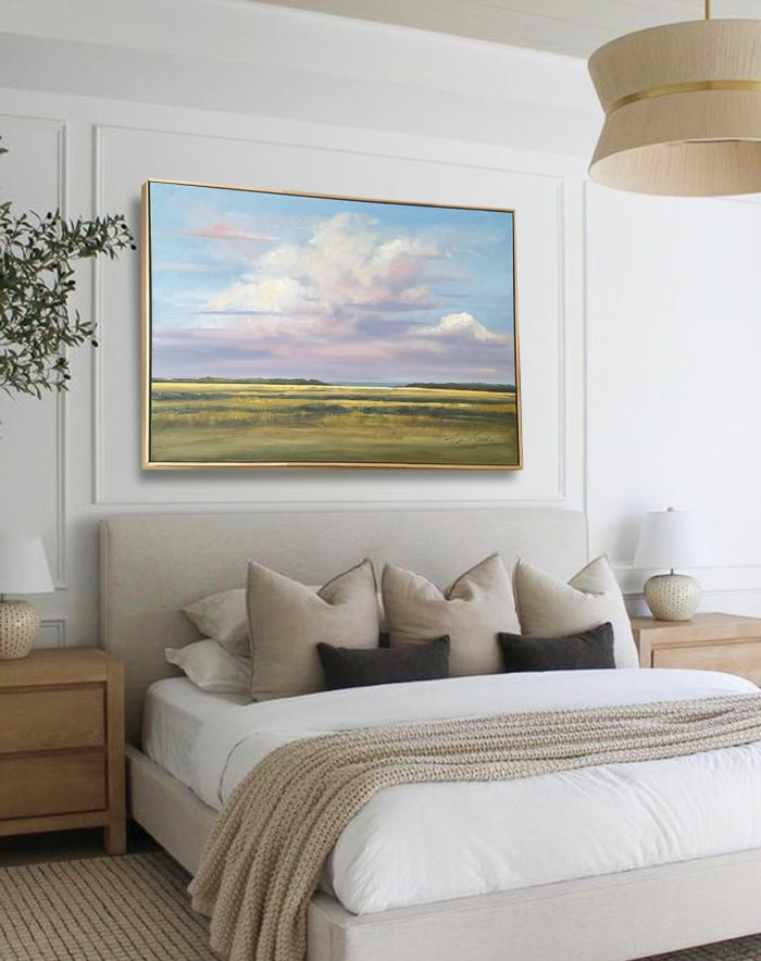 cloudy landscape painting