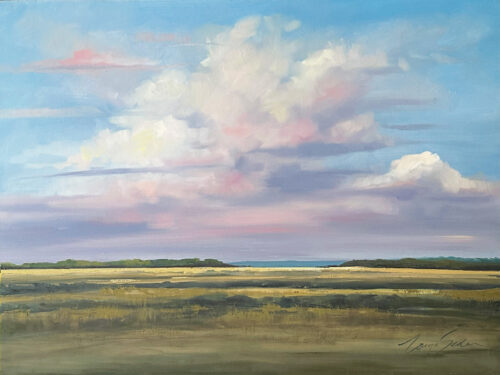 mauve cloudy landscape