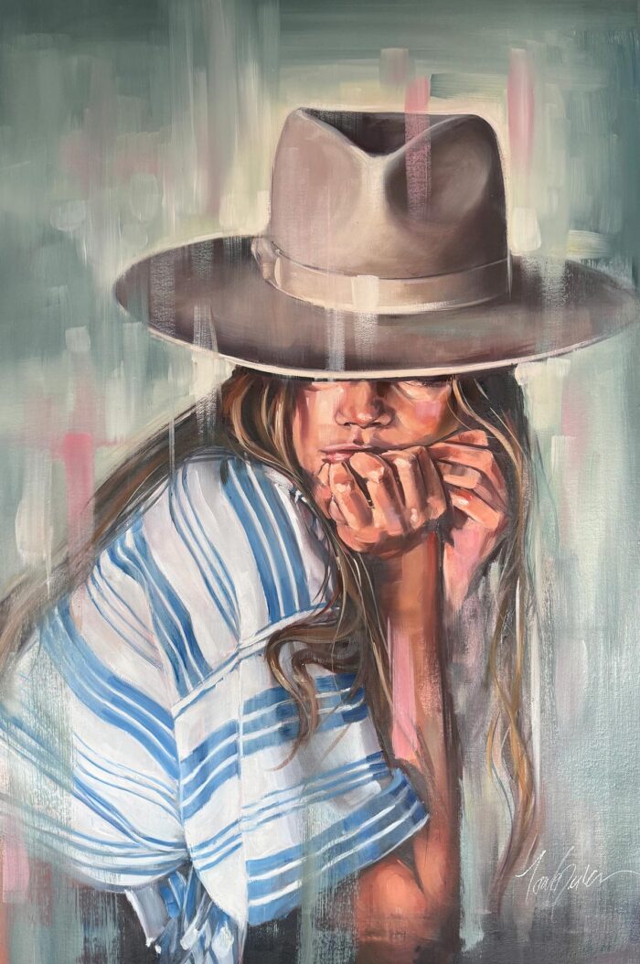 girl in fedora hat