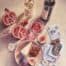 cheese and wine still life painting