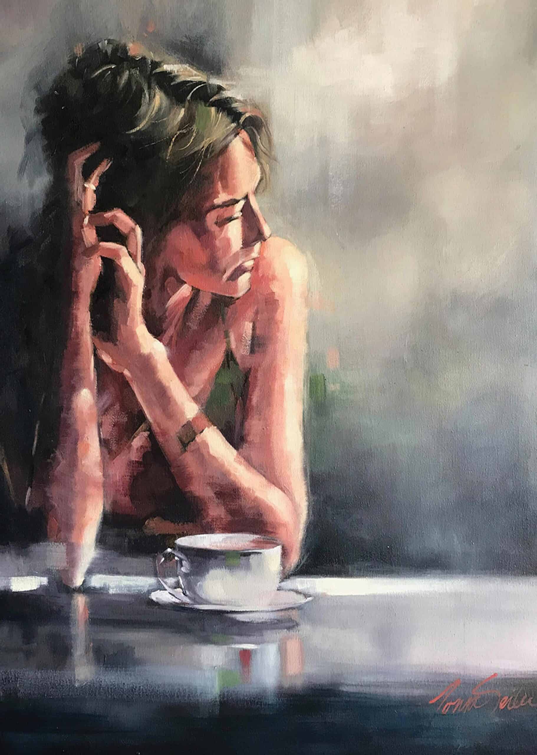 pondering oil on canvas