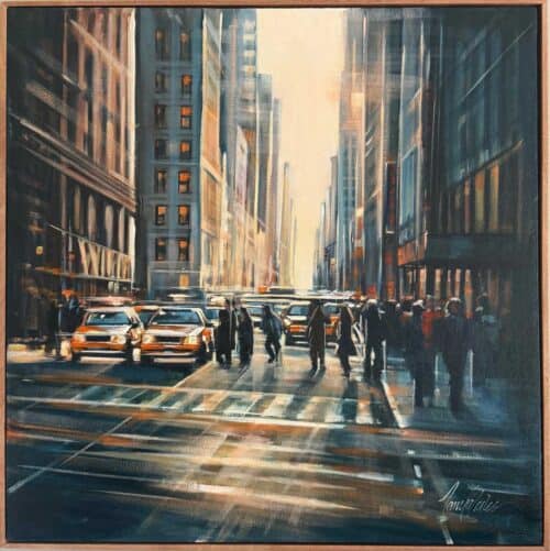 citylife oil painting