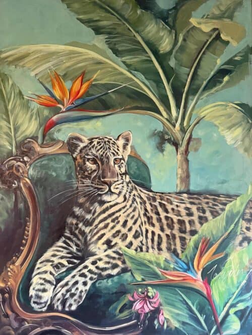 lounging leopard