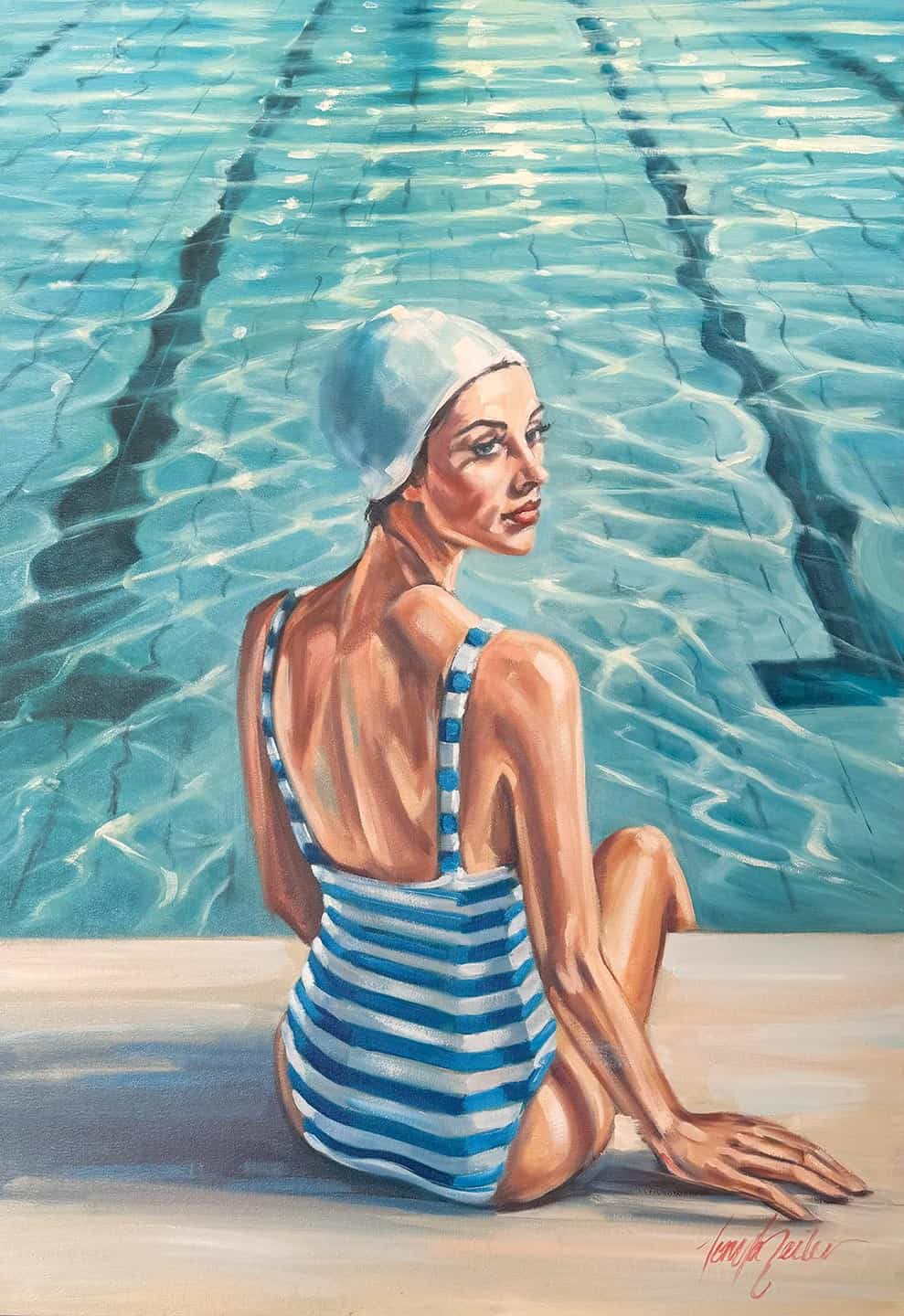 The Swimmer Oil Painting